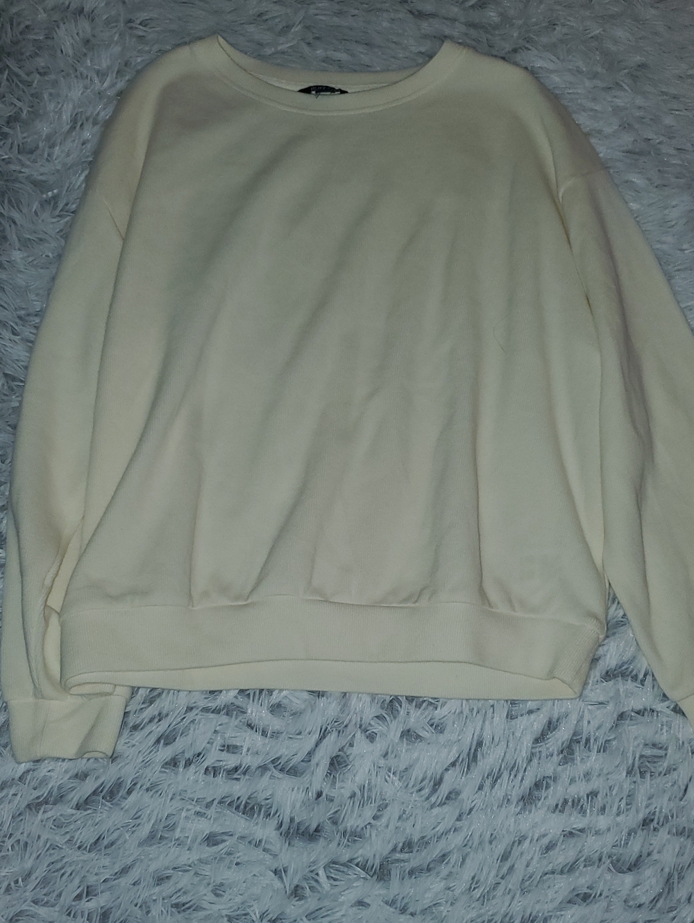 Buffalo David Bitton Cream Crewneck Sweatshirt